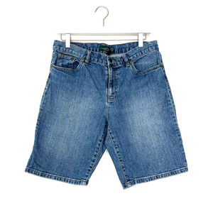 LAUREN JEANS CO LRL Ralph Lauren 10 Jean Bermuda Shorts Cotton Blend Medium Wash